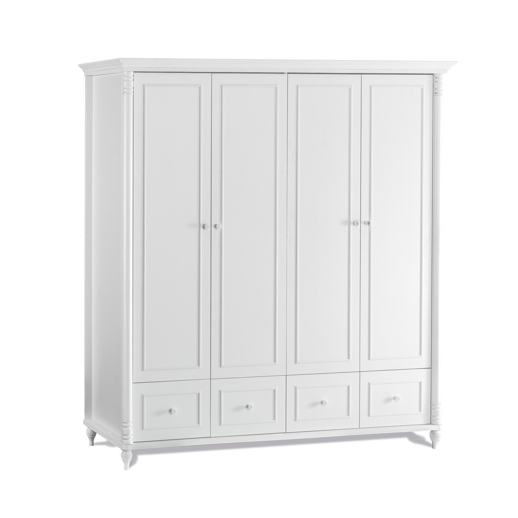 Nil 4 Doors Wardrobe with Drawers
