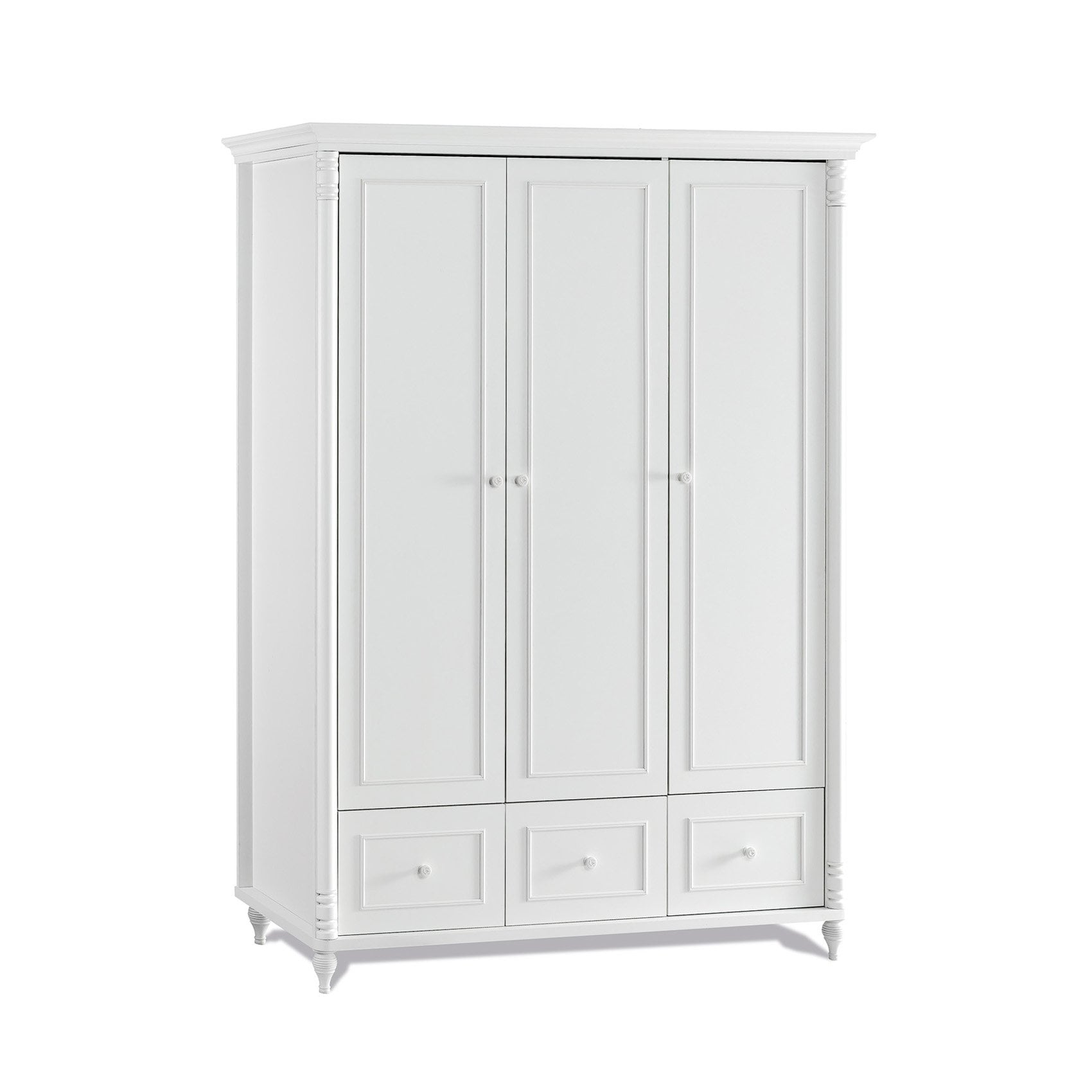Nil 3 Doors Wardrobe with Drawers