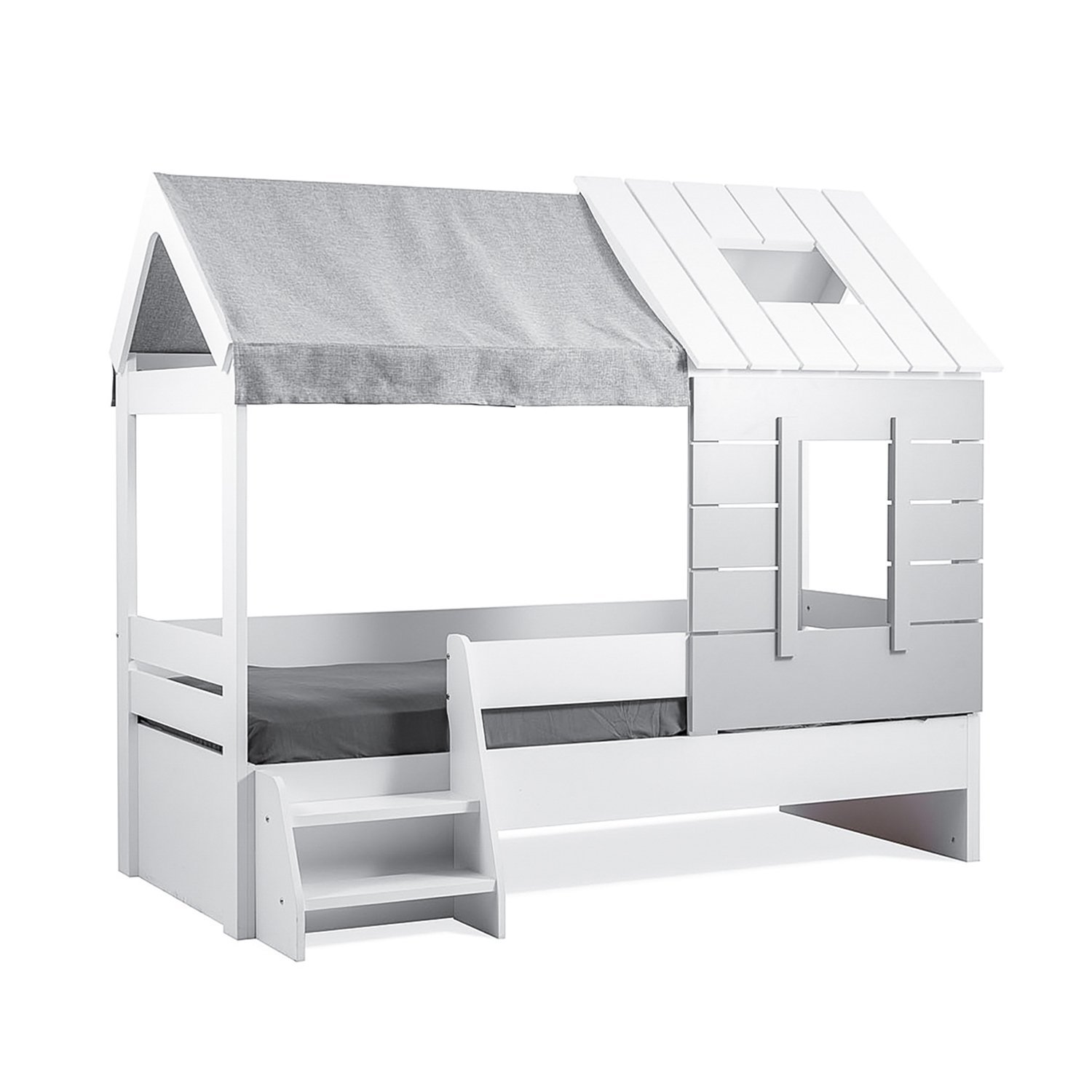 White House Bed with Roof 90x200cm