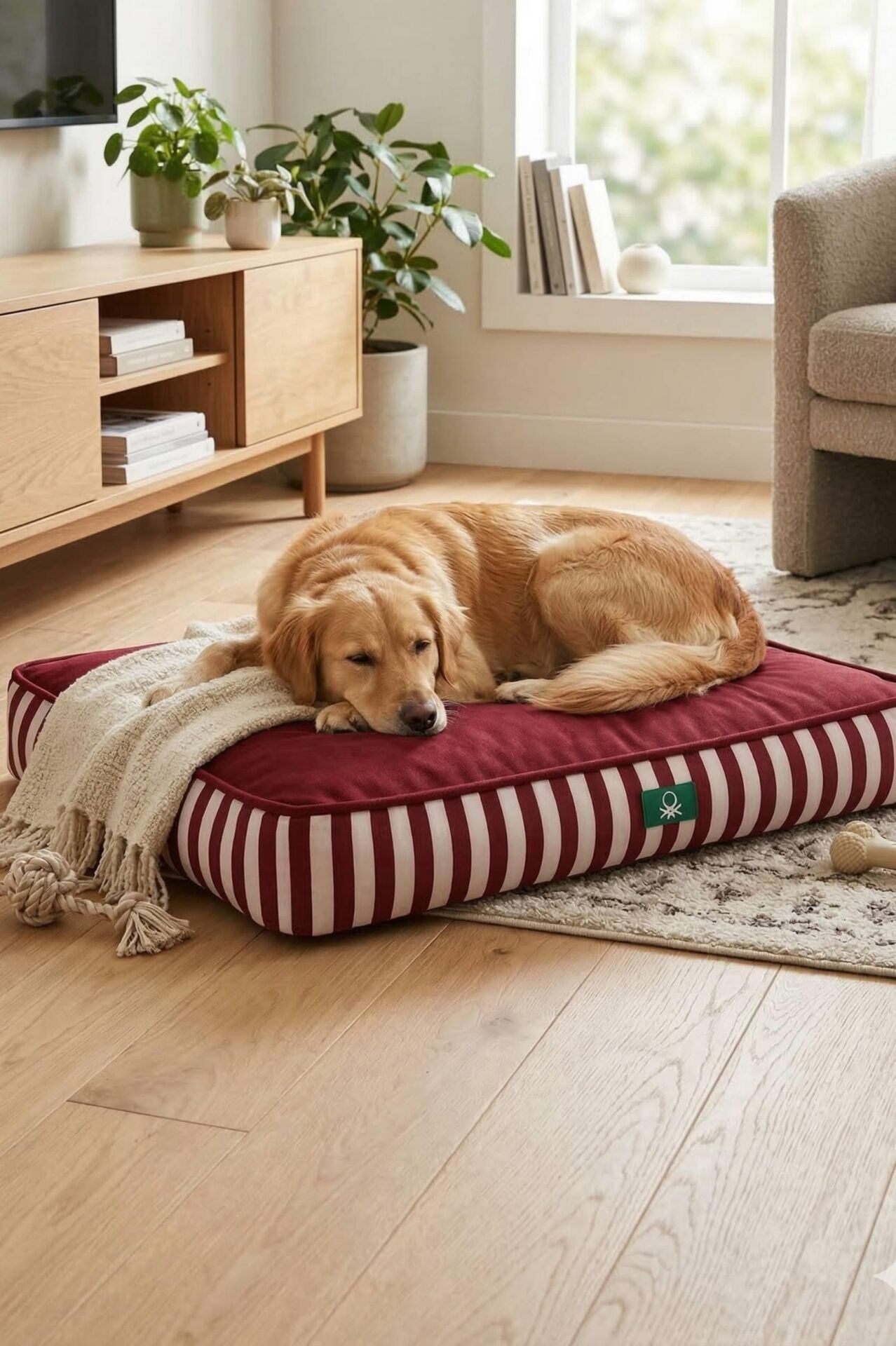 PetBed Striped Red