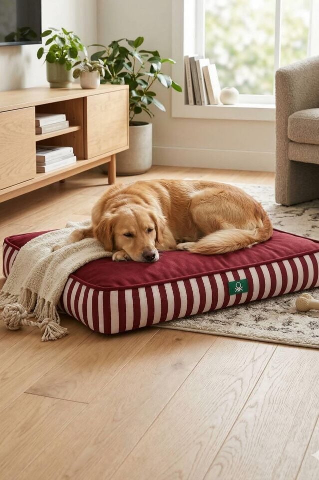 PetBed Çizgili Kırmızı