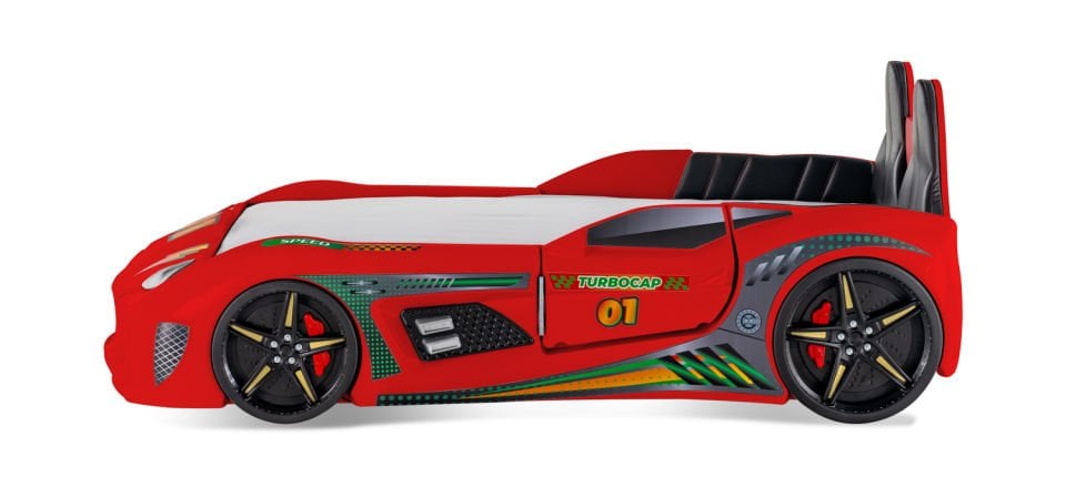 Turbo Cap Car Bed with Openable Doors (Red)