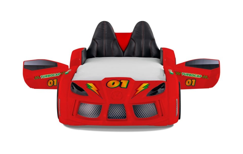 Turbo Cap Car Bed with Openable Doors (Red)