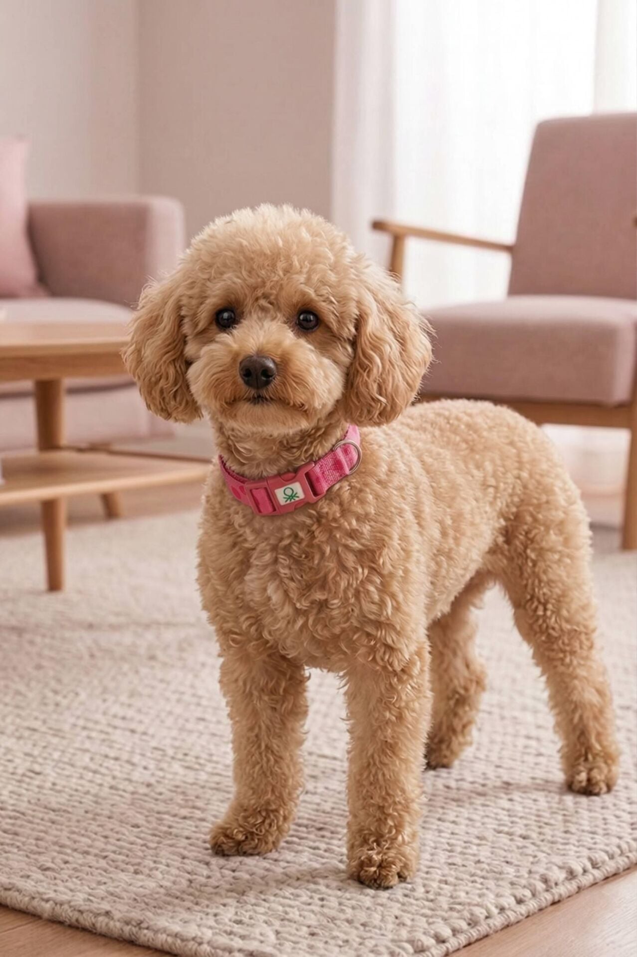 Örme Tasma Puantiyeli Pembe