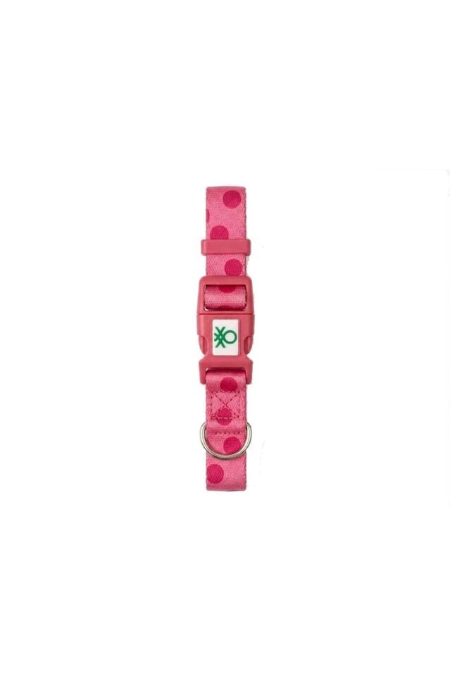 Örme Tasma Puantiyeli Pembe