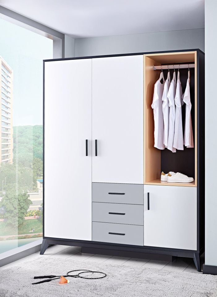 Breda 3 Doors Wardrobe