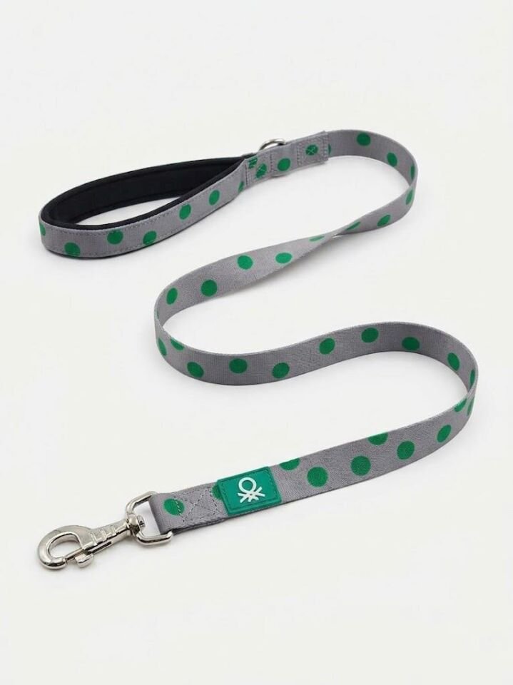 Net Leash, Polka Dot, Grey