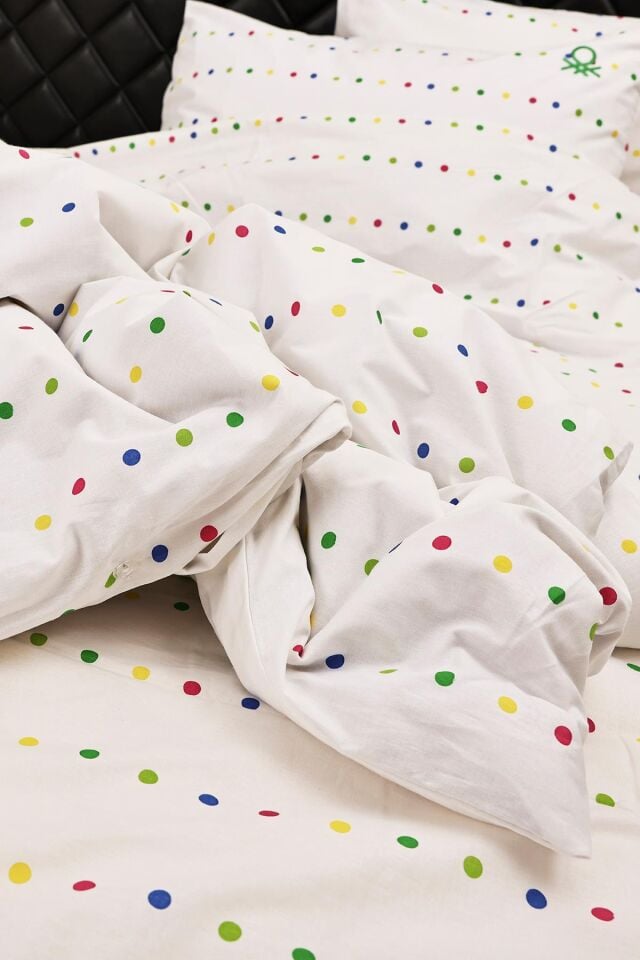 Benetton Nevresim Takımı Renkli Puantiyeli