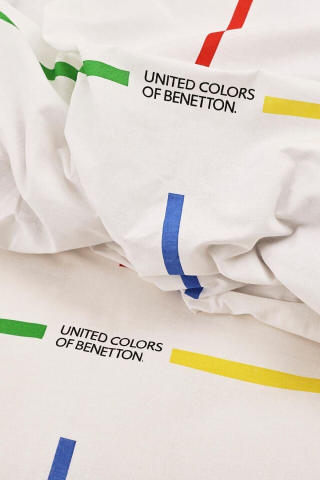 Benetton Nevresim Takımı Renkli Çizgili