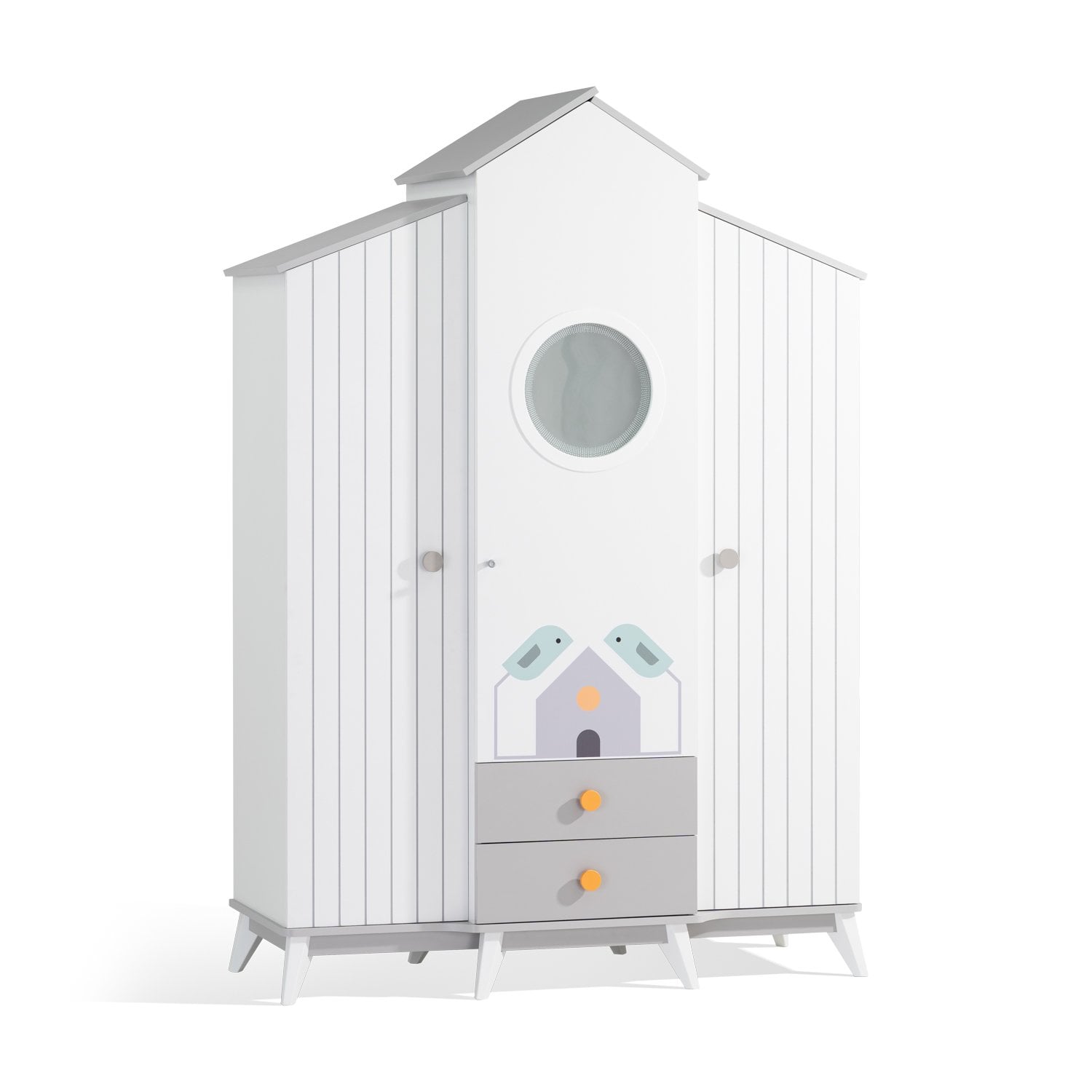 Bird House Kleiderschrank mit 3 Türen