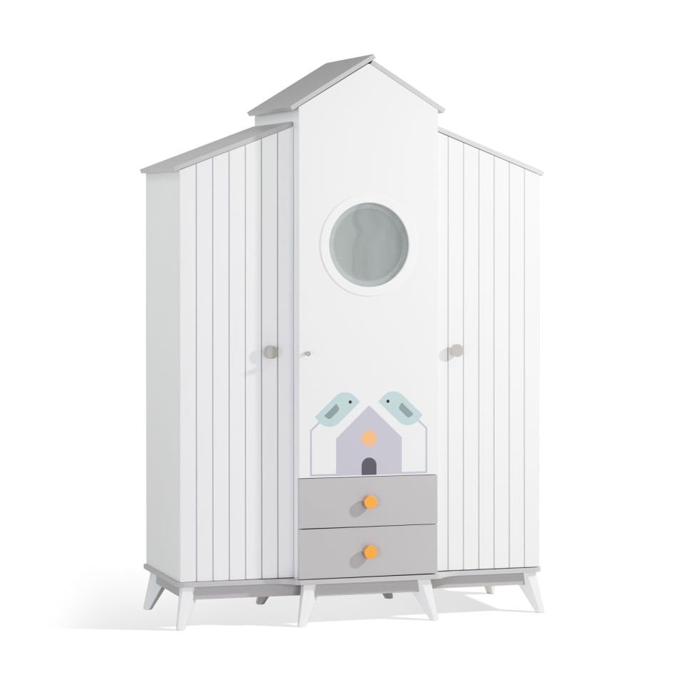 Bird House 3 Door Wardrobe