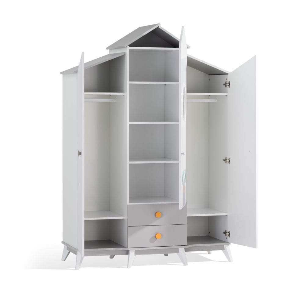 Bird House 3 Door Wardrobe