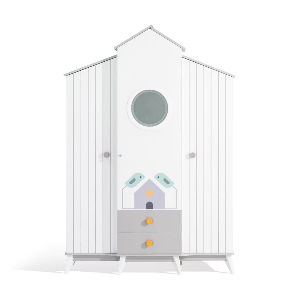 Bird House 3 Door Wardrobe
