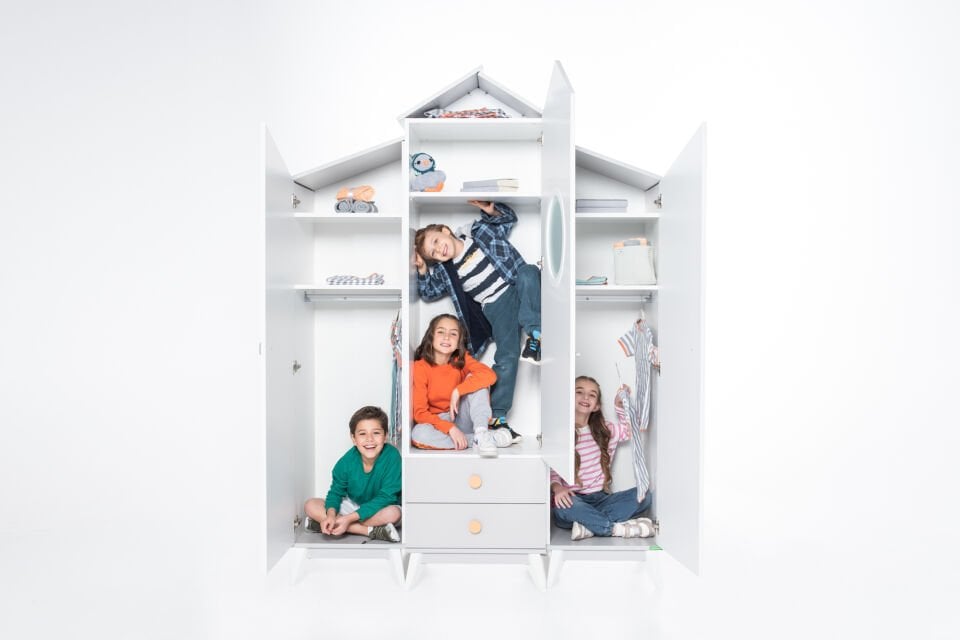 Bird House 3 Door Wardrobe