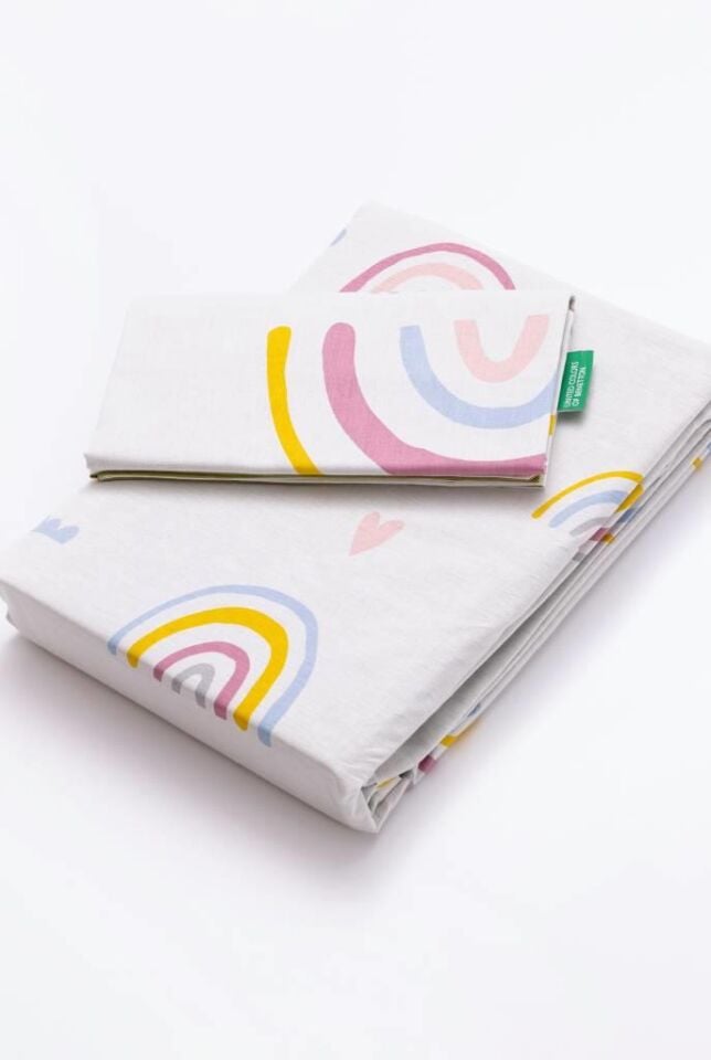 Benetton Nevresim Tek Kişilik Renkli Desenli