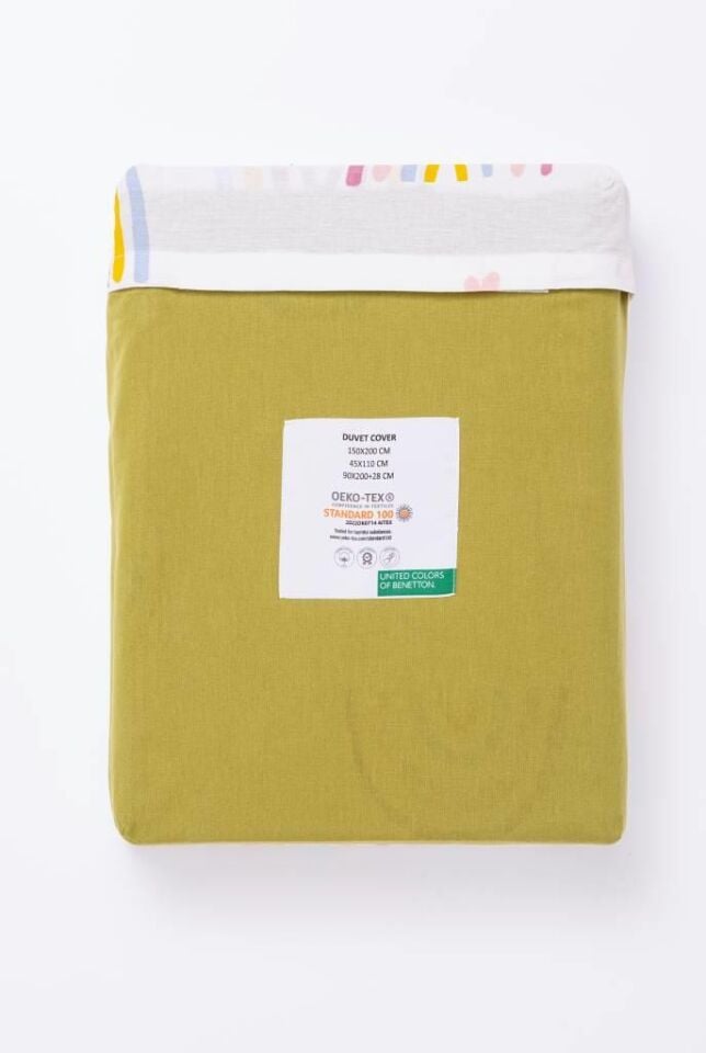 Benetton Nevresim Tek Kişilik Renkli Desenli