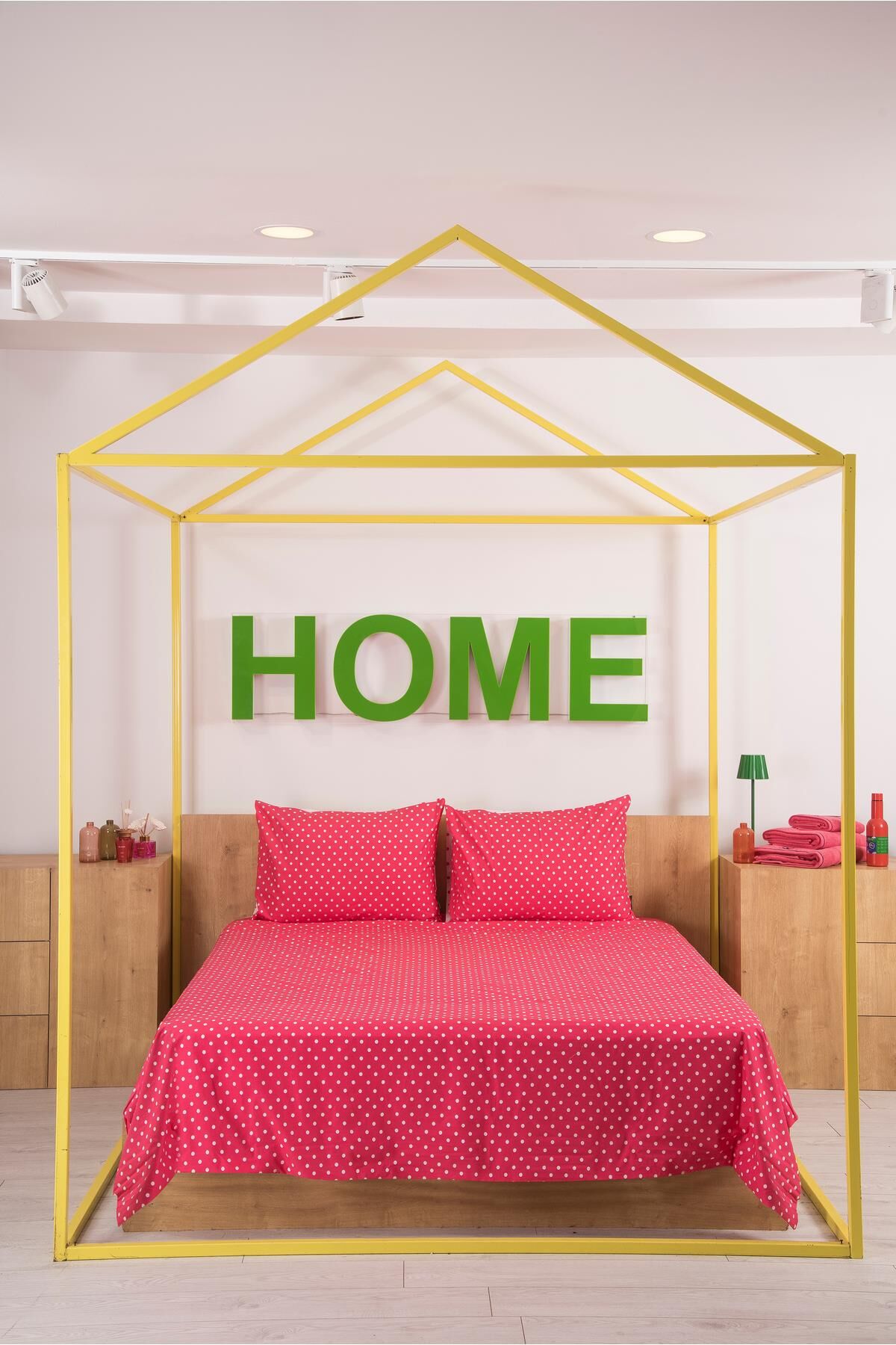 Benetton Nevresim Takımı Mor Puantiyeli