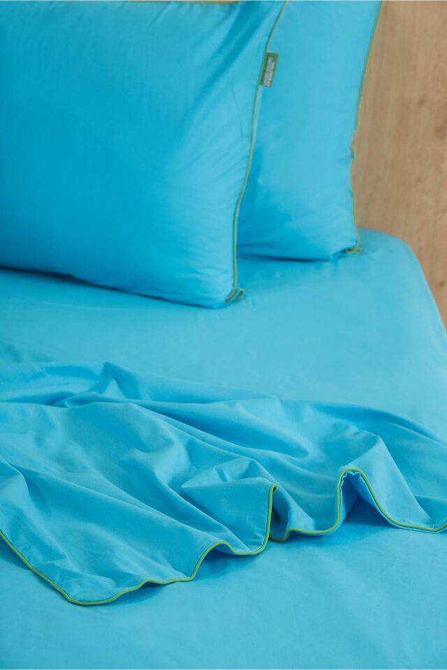 Benetton Nevresim Takımı Mavi Biyeli