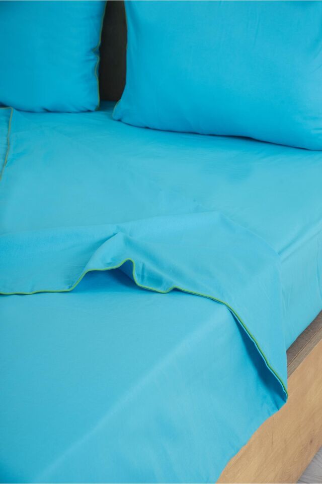 Benetton Nevresim Takımı Mavi Biyeli