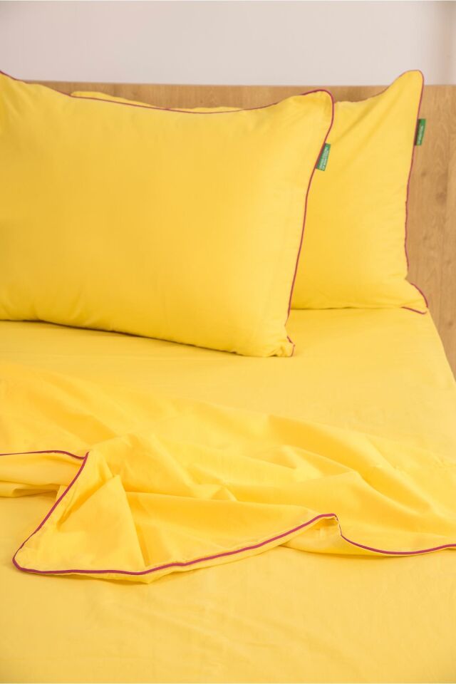 Benetton Nevresim Takımı Sarı Biyeli