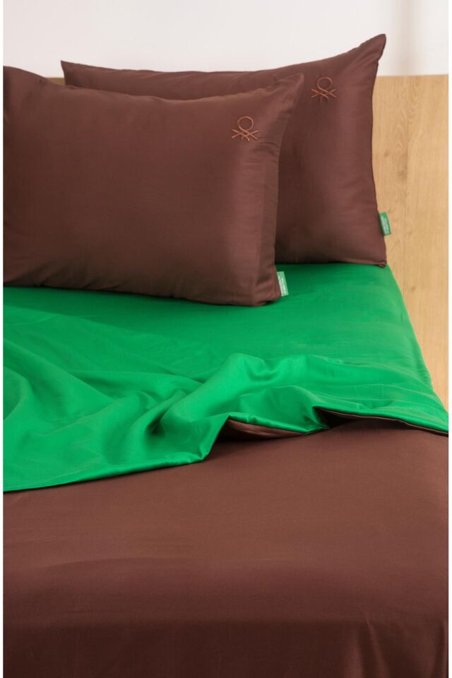 Benetton Nevresim Takımı Koyu Gri