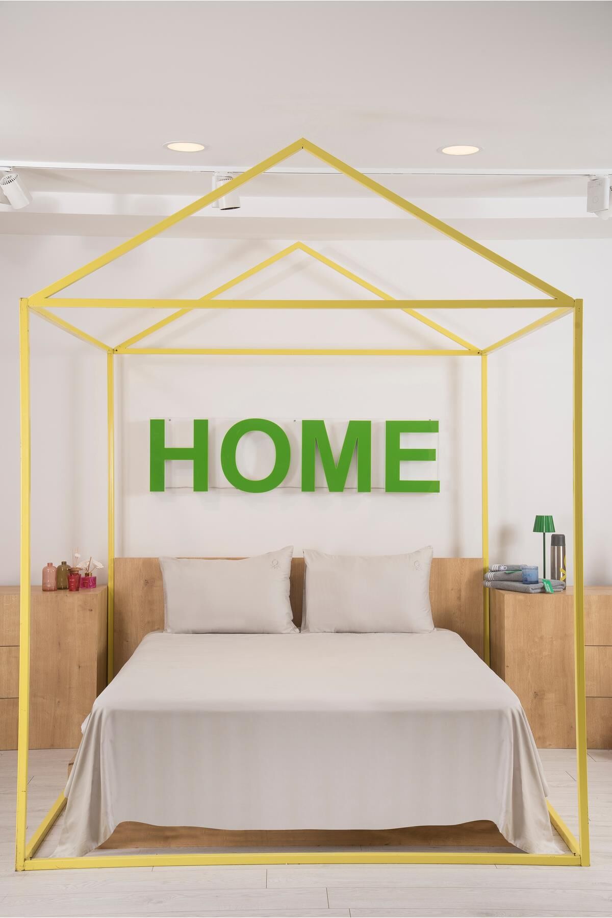 Benetton Nevresim Takımı Çift Kişilik Açık Gri