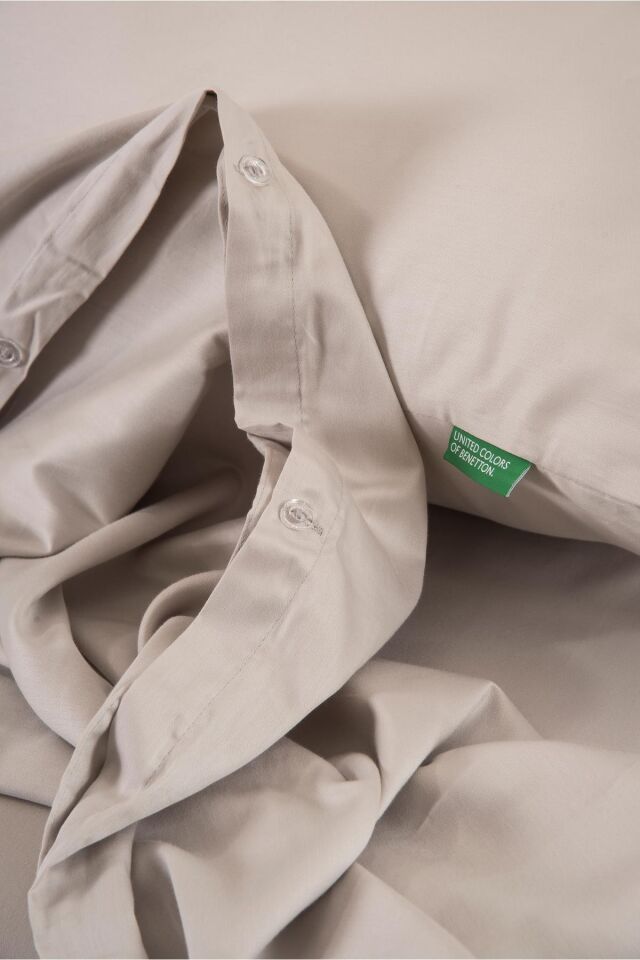 Benetton Nevresim Takımı Çift Kişilik Açık Gri