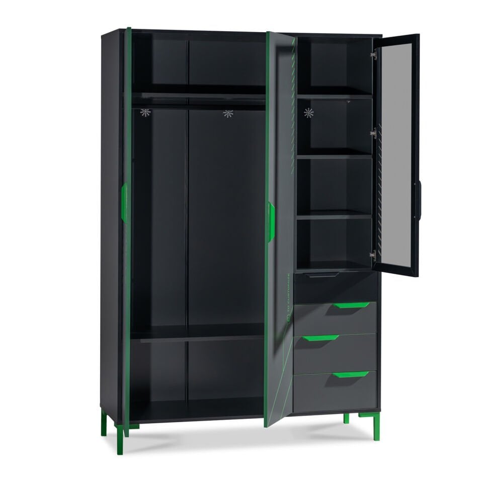 Targon 3 Doors Wardrobe Plus