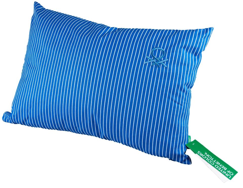 Benetton Striped Cushion Blue