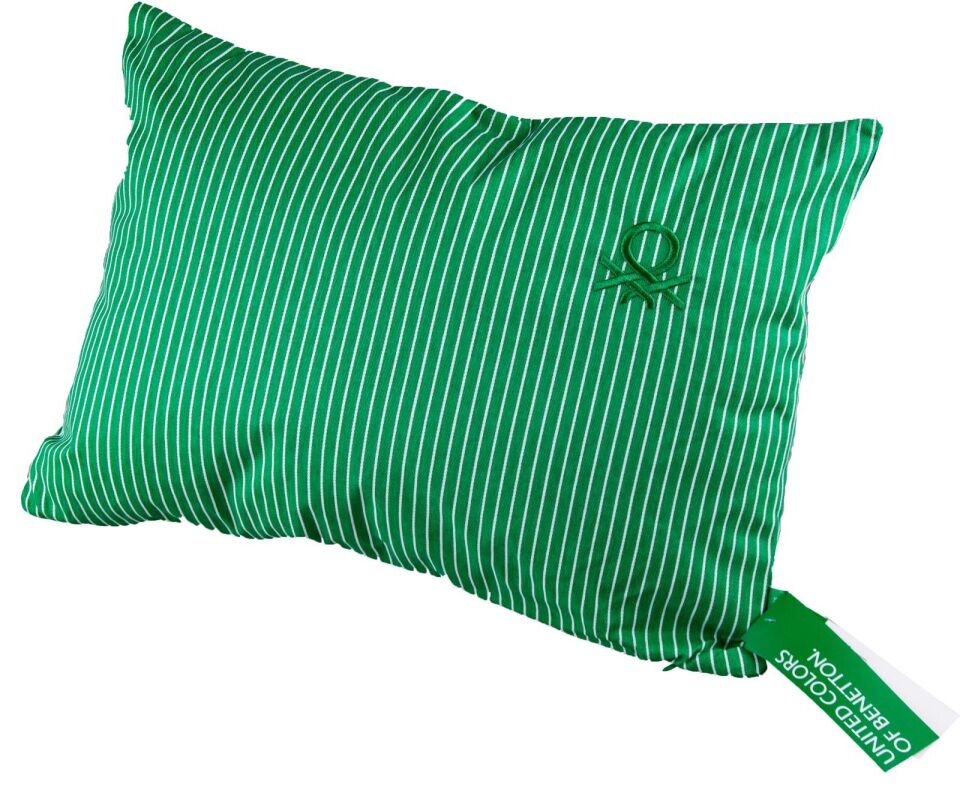 Benetton Striped Cushion Green