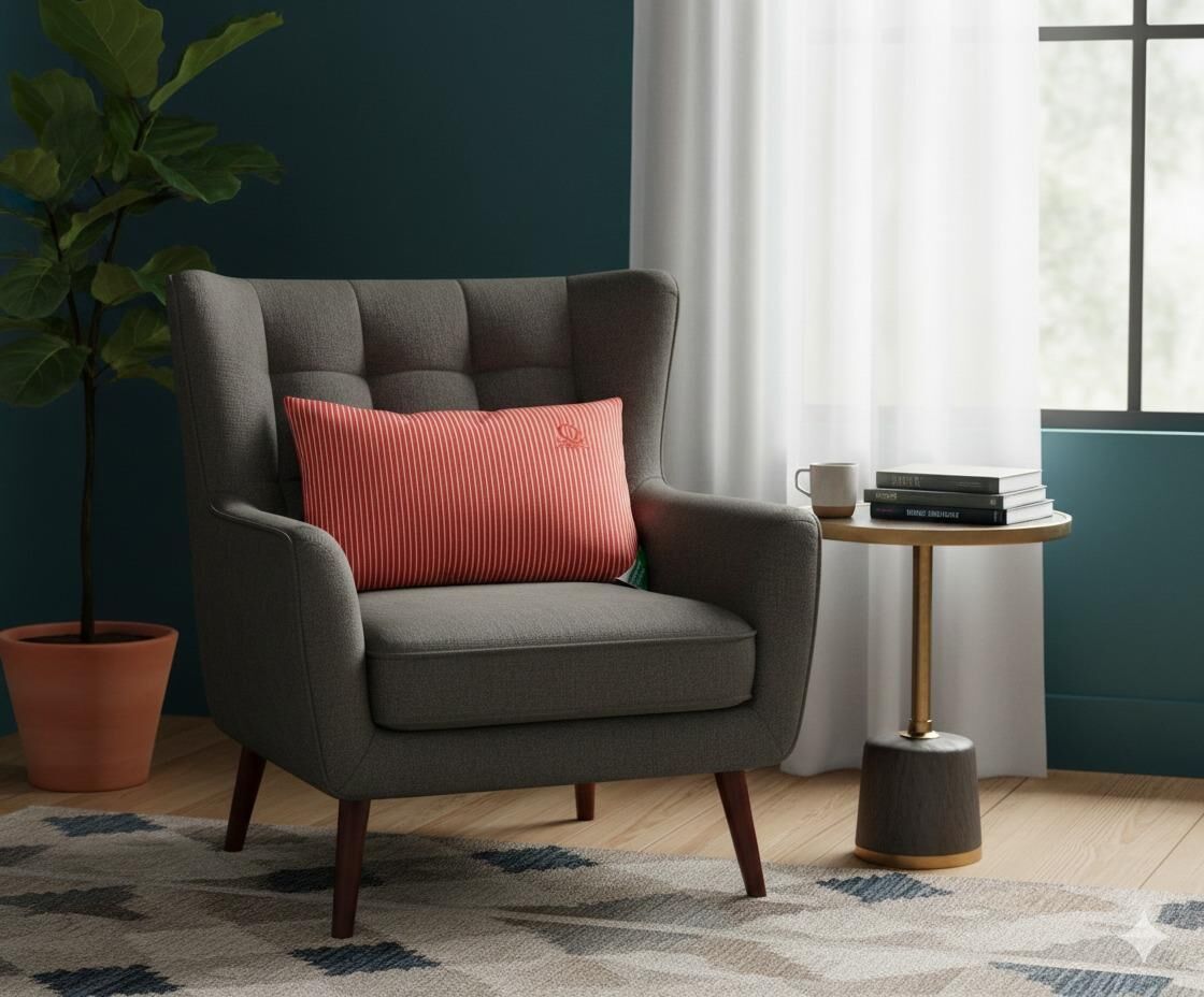 Benetton Yastık Çizgili Kırmızı