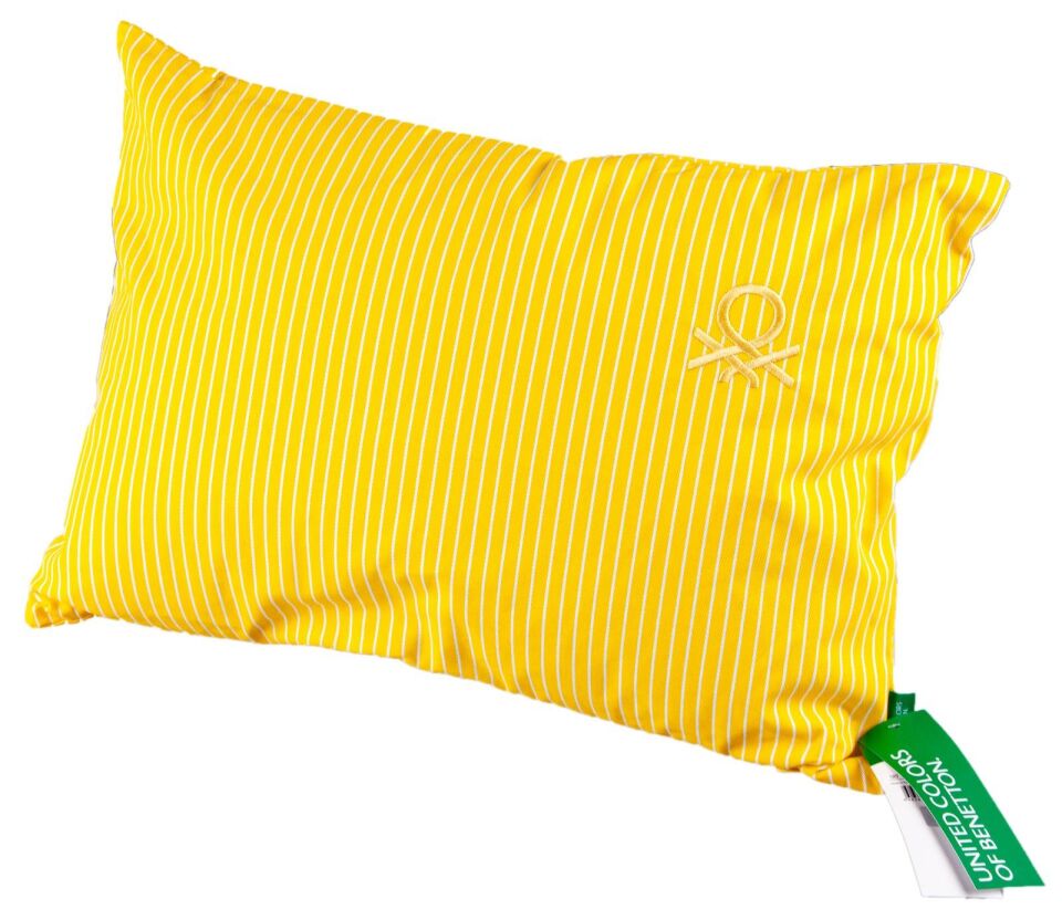 Benetton Striped Pillow Yellow