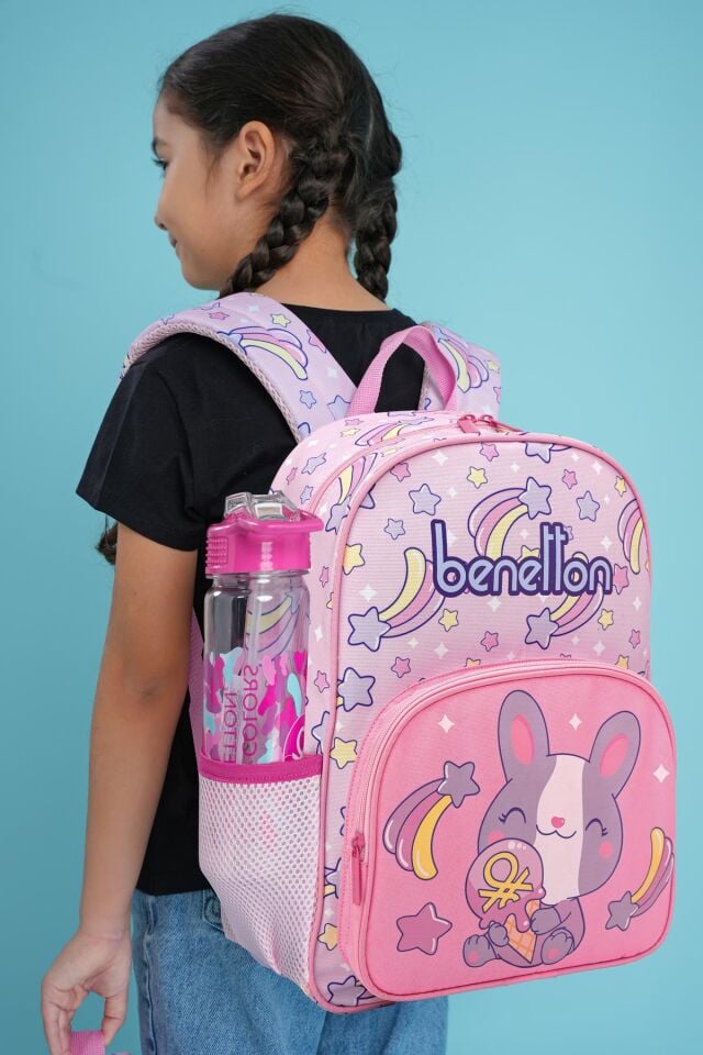 Benetton Kız Çanta Seti 3'lü Pembe