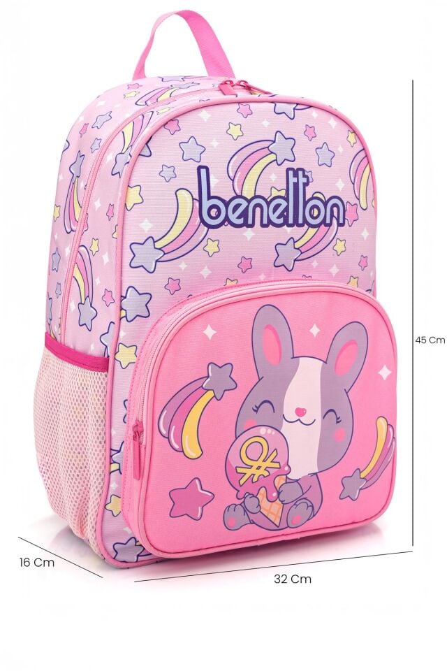 Benetton Kız Çanta Seti 3'lü Pembe