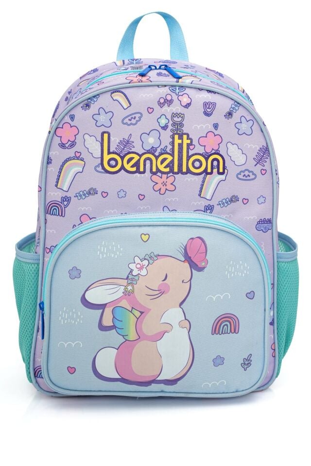 Benetton Kız Çanta Seti 3'lü Mor