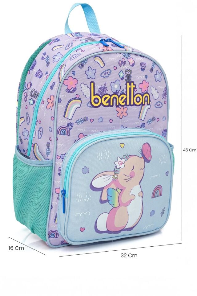 Benetton Kız Çanta Seti 3'lü Mor