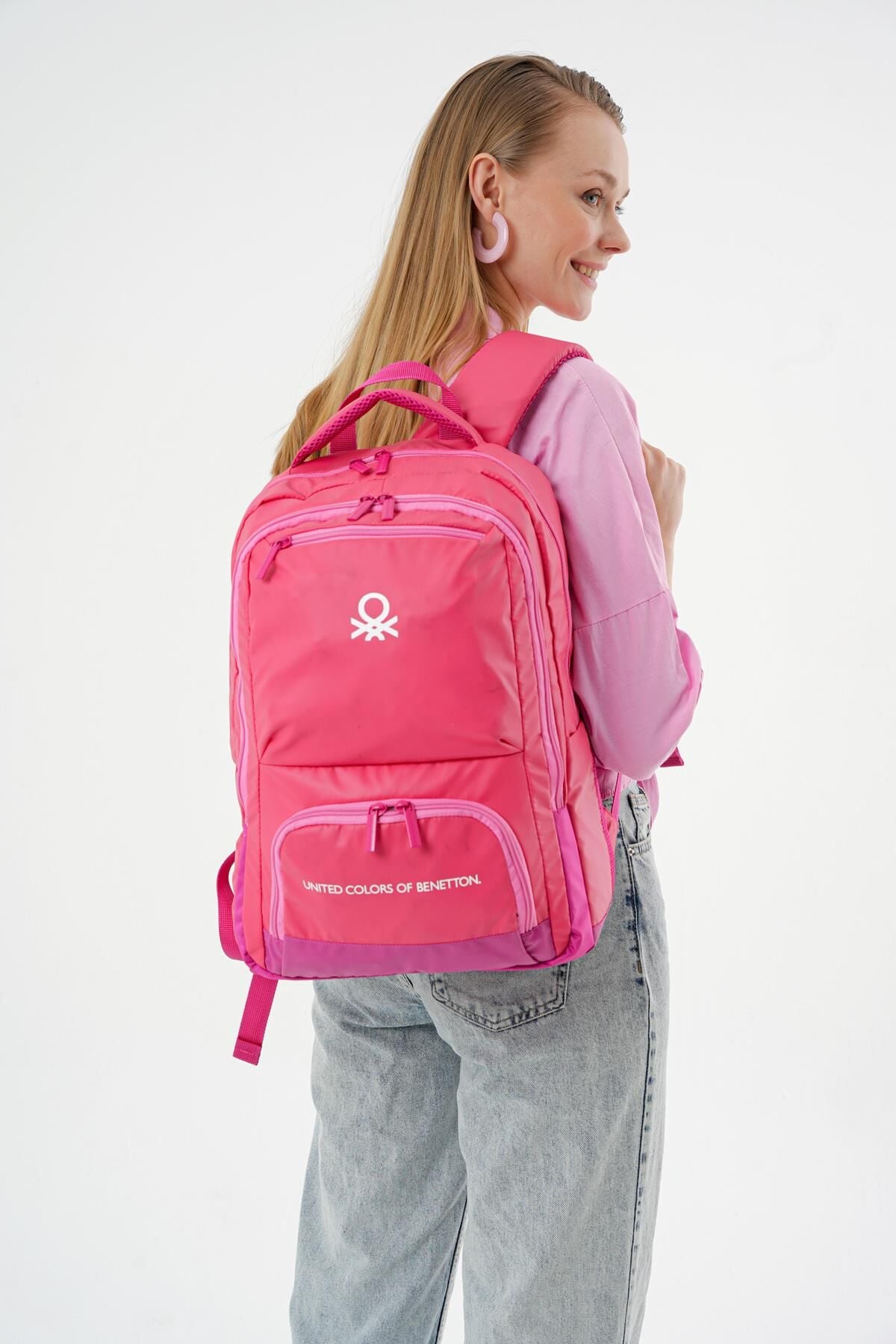 Benetton Sırt Çantası Pembe