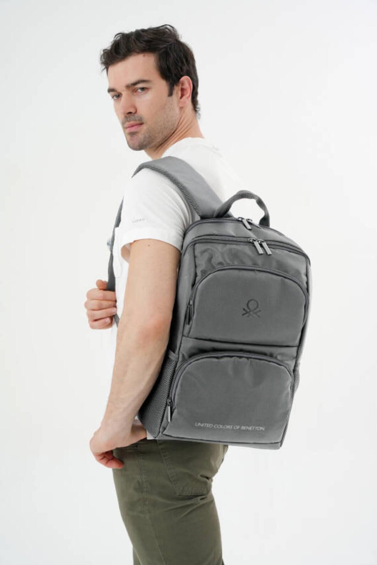 Benetton Sırt Çantası Gri