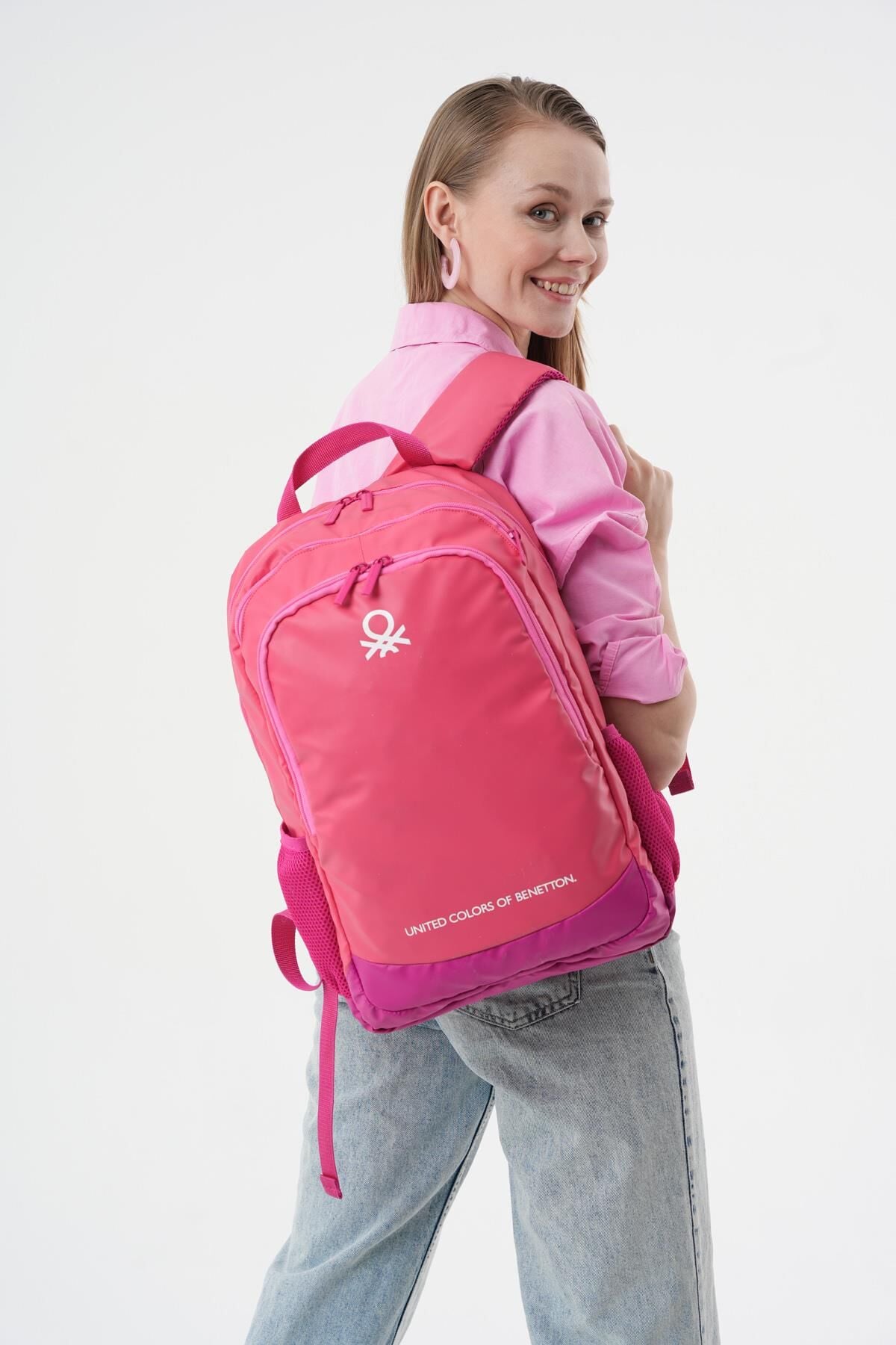 Benetton Sırt Çantası Pembe