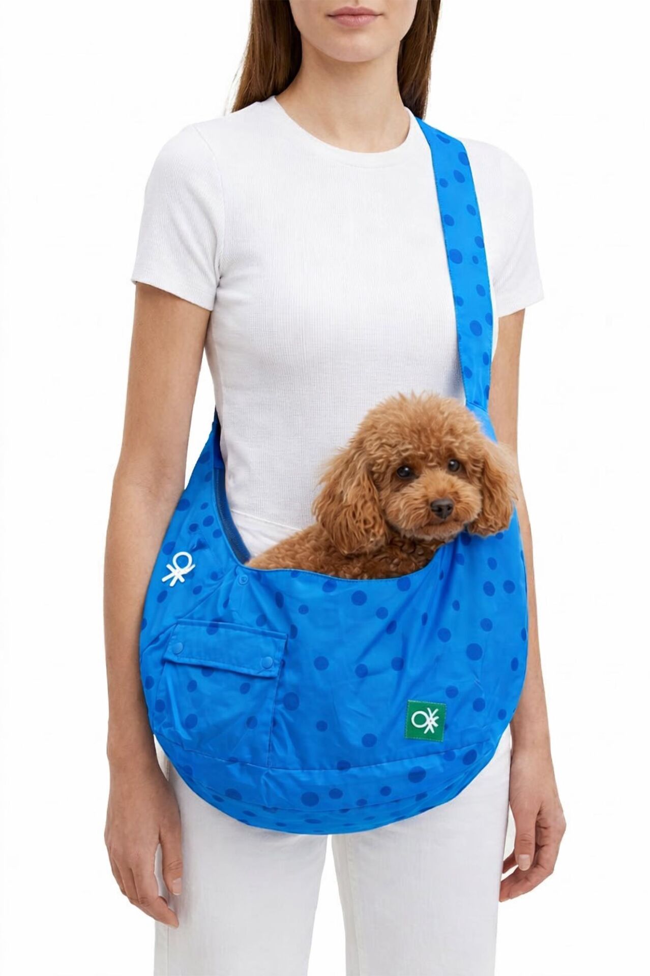 Çapraz Askılı Çanta Puantiyeli Mavi