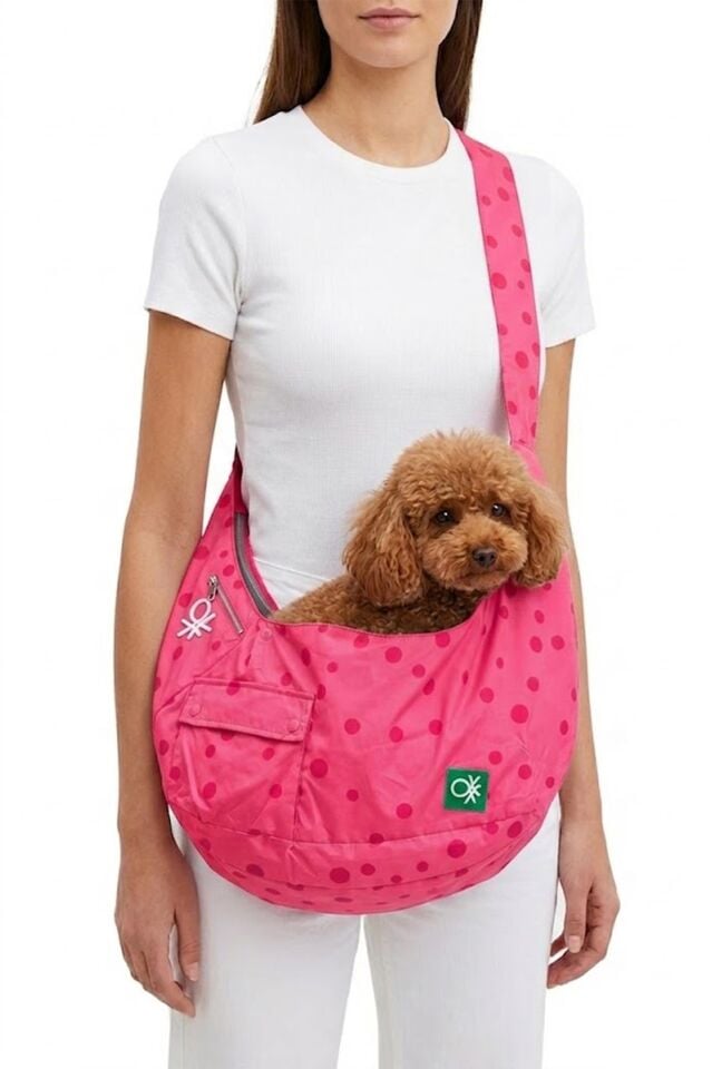 Çapraz Askılı Çanta Puantiyeli Kırmızı