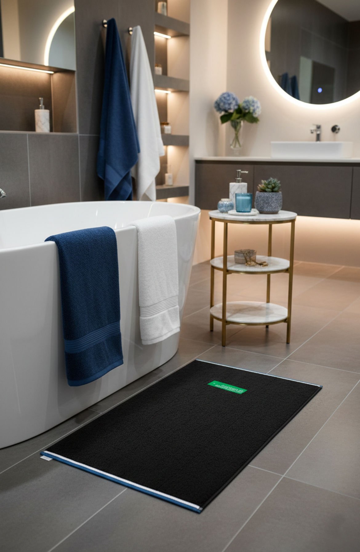 Benetton Bathroom Mat Black