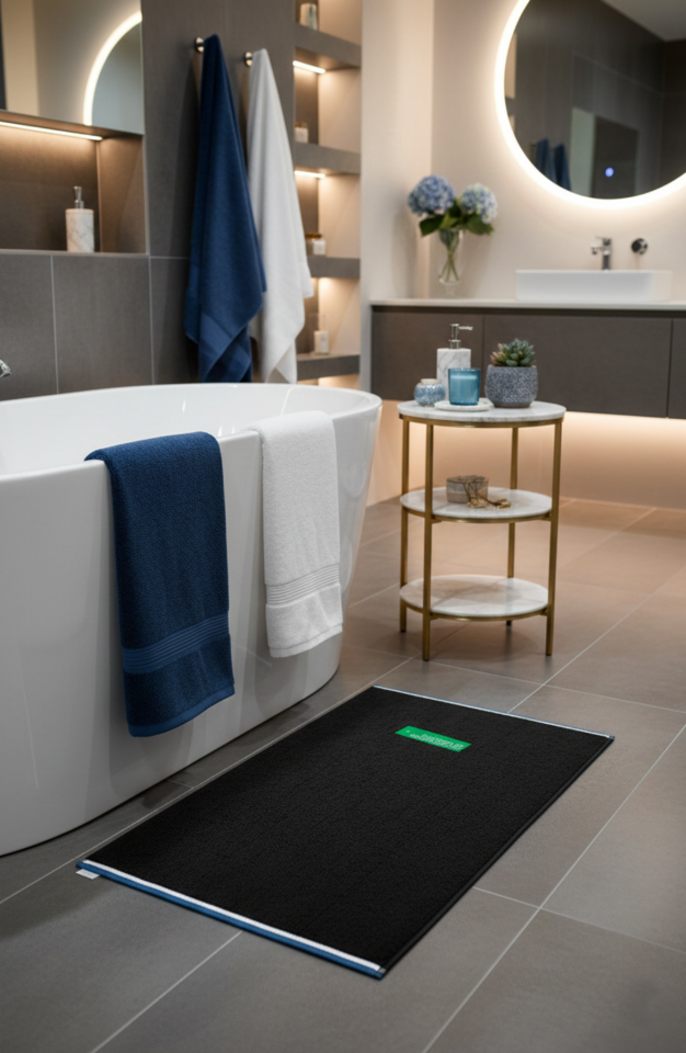 Benetton Bathroom Mat Black