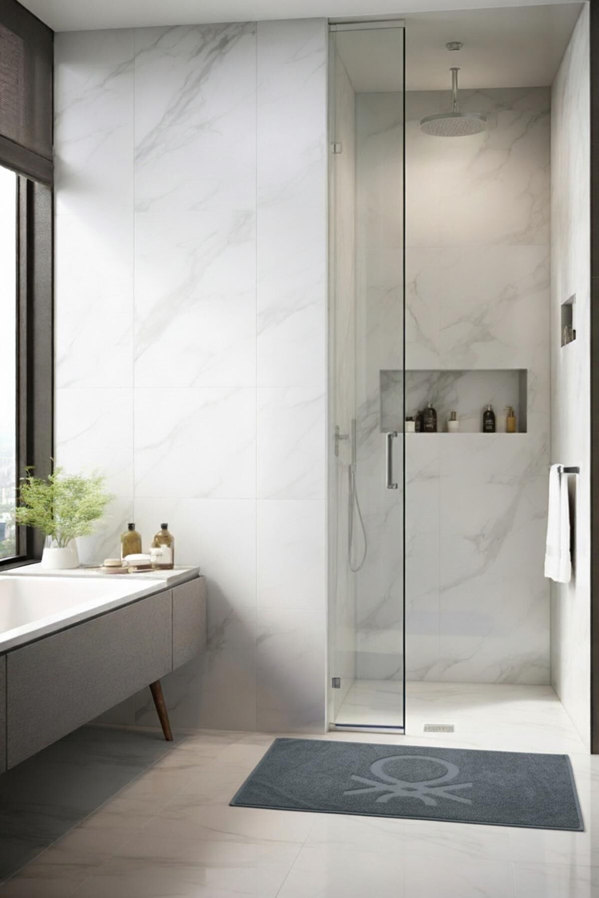 Benetton Banyo Paspas Koyu Gri