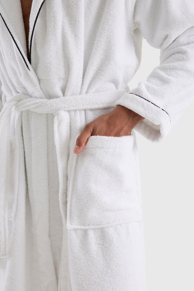 Benetton Bademantel Weiß