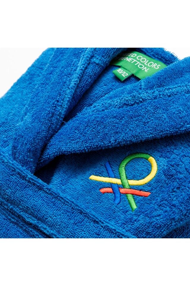 Benetton Çocuk Bornoz Mavi