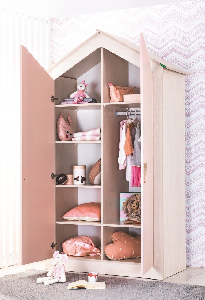 Pink House 2 Doors Wardrobe