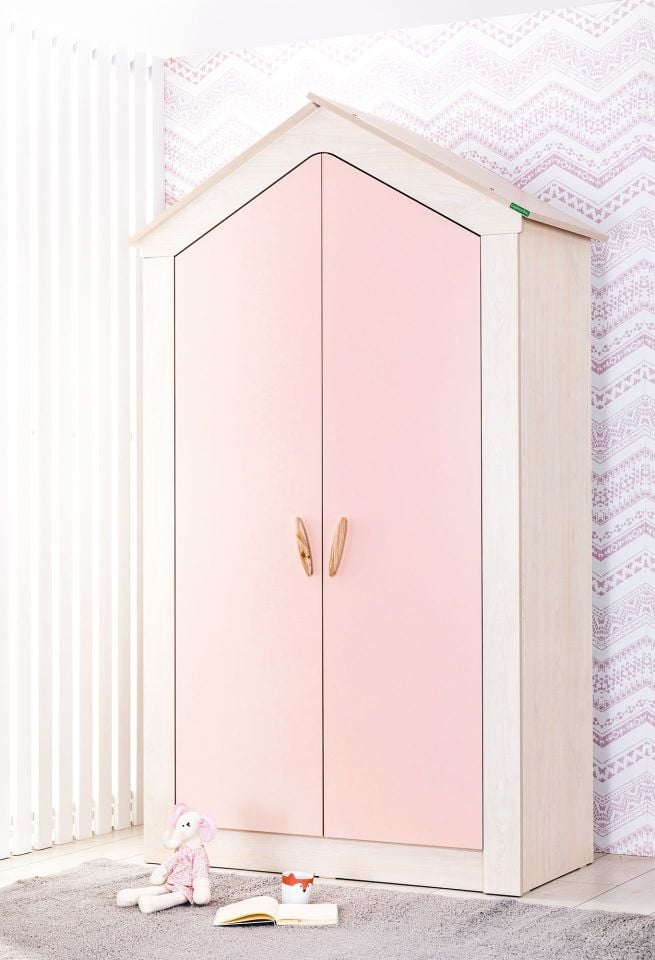 Pink House 2 Doors Wardrobe