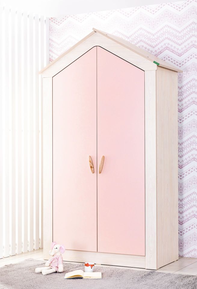 Pink House 2 Doors Wardrobe