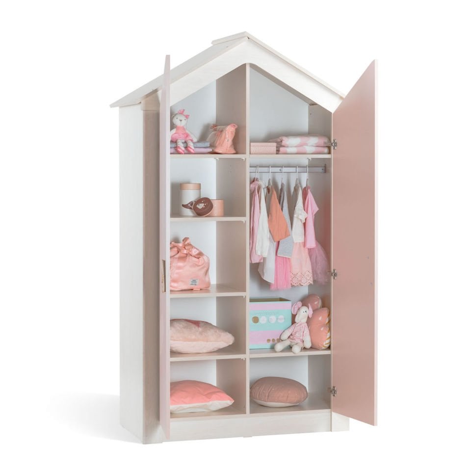 Pink House 2 Doors Wardrobe